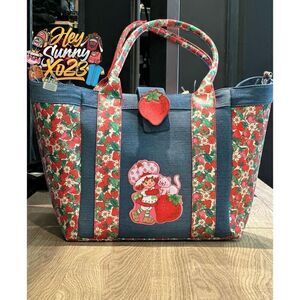 Strawberry Shortcake Denim Strawberries Tote Bag